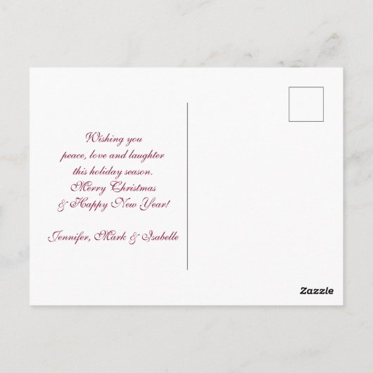 Moderne Cadeaus en bomen met kerstwand - feestelij Briefkaart (Achterkant)