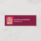 Moderne Cadeaus en bomen met kerstwand - feestelij Mini Visitekaartje (Voorkant)