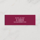 Moderne Cadeaus en bomen met kerstwand - feestelij Mini Visitekaartje (Achterkant)