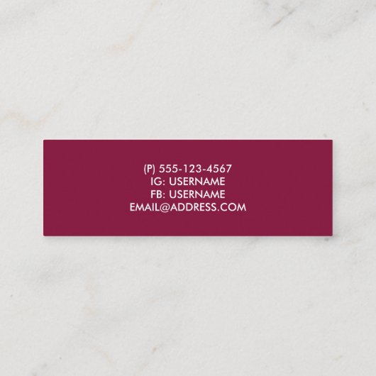 Moderne Cadeaus en bomen met kerstwand - feestelij Mini Visitekaartje (Achterkant)