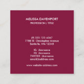 Moderne Cadeaus en bomen met kerstwand - feestelij Vierkante Visitekaartje (Achterkant)