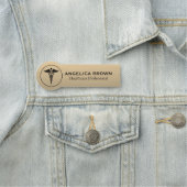 Moderne Caduceus-symbool Medische Gezondheidszorg Naamplaatje (In situ)