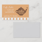 Moderne cafe Loyalty-kaart voor koffie Visitekaartje (Voorkant / Achterkant)