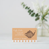 Moderne cafe Loyalty-kaart voor koffie Visitekaartje (Staand voorkant)