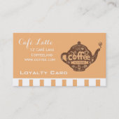 Moderne cafe Loyalty-kaart voor koffie Visitekaartje (Voorkant)