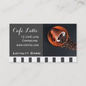 Moderne cafe Loyalty-kaart voor koffie Visitekaartje (Voorkant)