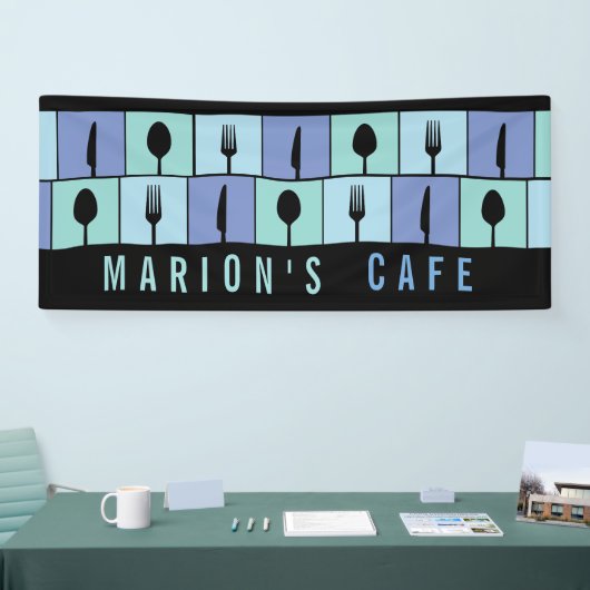 Moderne cafe Restaurant Food Utils Custom Banner (Beurs)