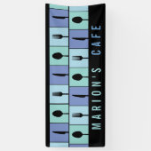 Moderne cafe Restaurant Food Utils Custom Banner (Verticaal)