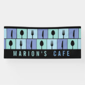 Moderne cafe Restaurant Food Utils Custom Banner (Horizontaal)