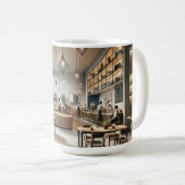 Moderne Cafe Waterverf Schilderen Mok (Voorkant rechts)