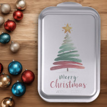 Moderne Cakevorm met Kwaststreek Kerstboom