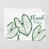 Moderne Caladiumplanten Dank Je Briefkaart (Voorkant / Achterkant)