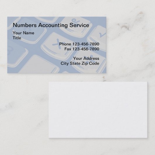 Moderne calculator Achtergrondaccountant Visitekaartje (Voorkant / Achterkant)