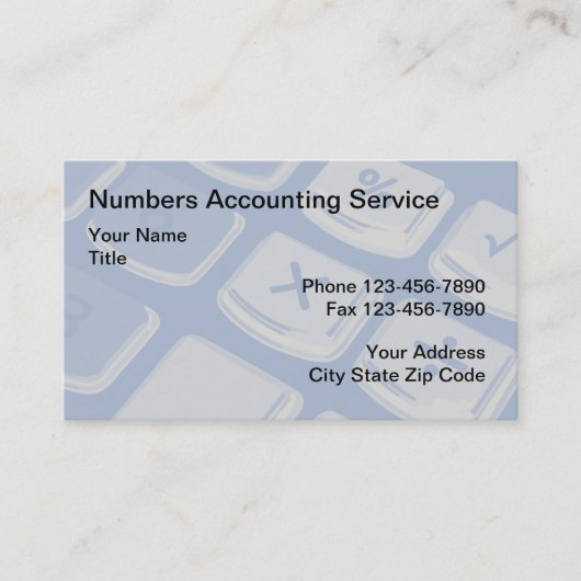 Moderne calculator Achtergrondaccountant Visitekaartje (Voorkant)