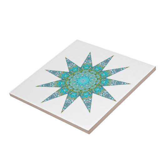 Moderne caleidoscoop Keramische Tegel Tegeltje (Zijkant)