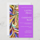 Moderne caleidoscopische bruiloft uitnodiging (Voorkant)