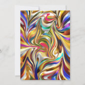 Moderne caleidoscopische bruiloft uitnodiging (Achterkant)