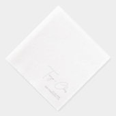 Moderne Caligrafie Minimalistische bruiloft bruid Folie Servetten (Rechts)