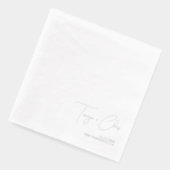 Moderne Caligrafie Minimalistische bruiloft bruid Folie Servetten (Links)