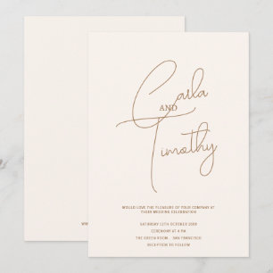 Moderne Caligrafie Script Rood Roze bruiloft Kaart