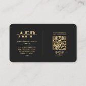 Moderne Calisthenics Personal Trainer Elegant Zwar Visitekaartje (Achterkant)