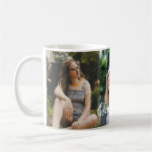 Moderne Calligraaf Aangepast 3 Foto Eenvoudig Afst Koffiemok (Links)