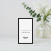 Moderne Calligrafideontwerper B&W sociaal-verticaa Visitekaartje (Staand voorkant)