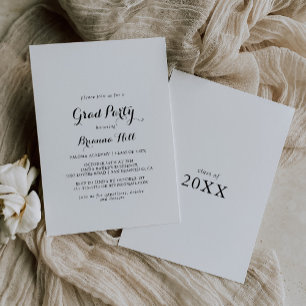 Moderne Calligrafie Afstudeerder Party Kaart