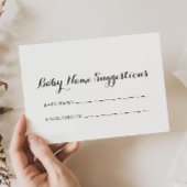 Moderne Calligrafie-Baby Naam Suggestion Kaart