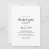 Moderne Calligrafie Bachelorette Party Kaart (Voorkant)