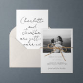 Moderne Calligrafie Black and White Wedding Save The Date