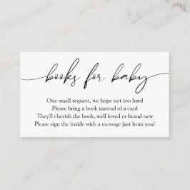 Moderne Calligrafie-boeken voor Baby-aanvraag Informatiekaartje