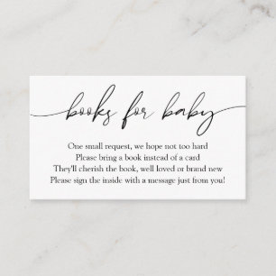 Moderne Calligrafie-boeken voor Baby-aanvraag Informatiekaartje