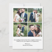 Moderne Calligrafie Bride en Groom 5 Bedankkaart (Achterkant)