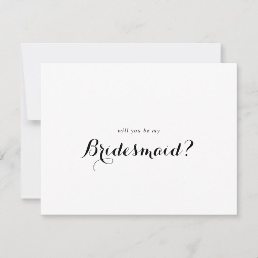 Moderne Calligrafie Bridesmaid-voorstel Notitiekaartje (Voorkant)
