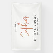 Moderne Calligrafie Bruidsdouche Spandoek (Verticaal)