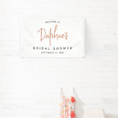 Moderne Calligrafie Bruidsdouche Spandoek (Insitu)