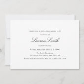 Moderne Calligrafie Foto Graduation Party Kaart (Achterkant)