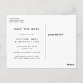 Moderne Calligrafie Foto Save the Date Briefkaart (Achterkant)