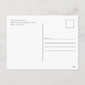 Moderne Calligrafie Foto Save the Date Briefkaart (Achterkant)