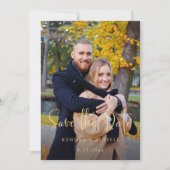 Moderne Calligrafie-foto slaat de datum op Save The Date (Voorkant)