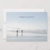 Moderne Calligrafie-foto slaat de datum op Save The Date (Achterkant)