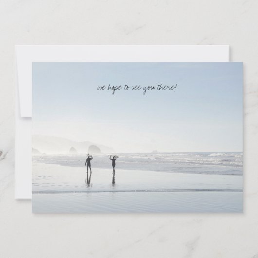 Moderne Calligrafie-foto slaat de datum op Save The Date (Achterkant)