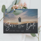Moderne Calligrafie-foto slaat de datum op Save The Date