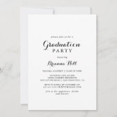 Moderne Calligrafie Graduation Party Kaart (Voorkant)