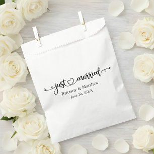 Moderne Calligrafie Hart Net Getrouwd Trouwen Bedankzakje