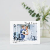 Moderne Calligrafie Hart Trouw Dank Je Briefkaart (Staand voorkant)