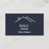 Moderne Calligrafie Huis Decor Interieur Designer Visitekaartje (Voorkant)