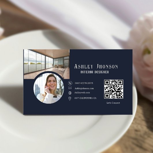 Moderne Calligrafie Huis Decor Interieur Designer Visitekaartje