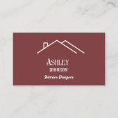 Moderne Calligrafie Huis Decor Interieur Designer Visitekaartje (Voorkant)